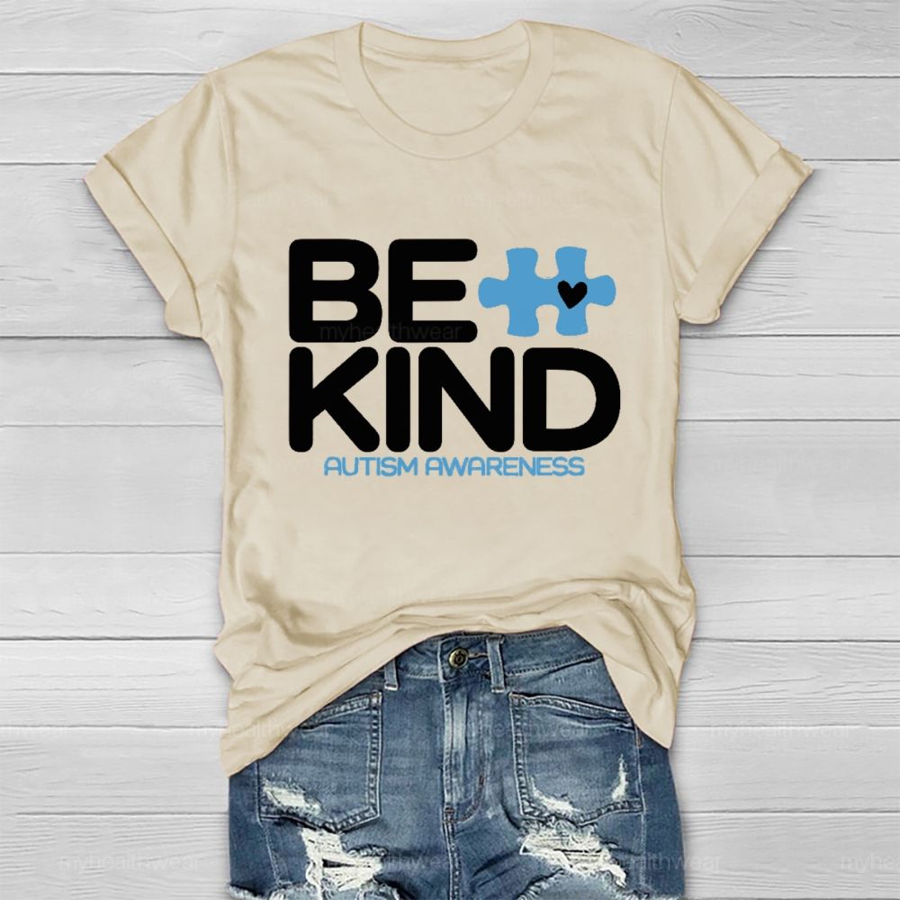 Be Kind Autism Awareness Puzzle Healthwear T-shirt