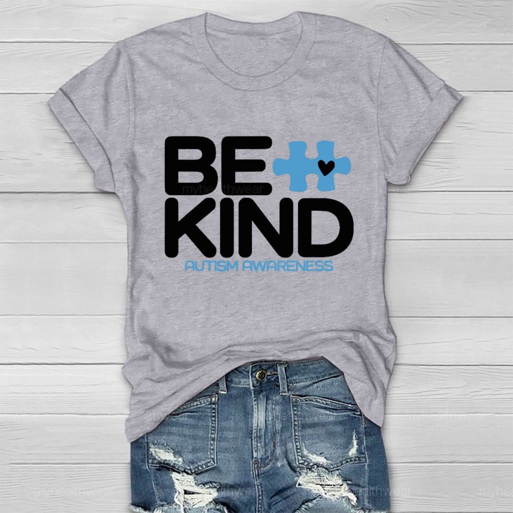 Be Kind Autism Awareness Puzzle Healthwear T-shirt