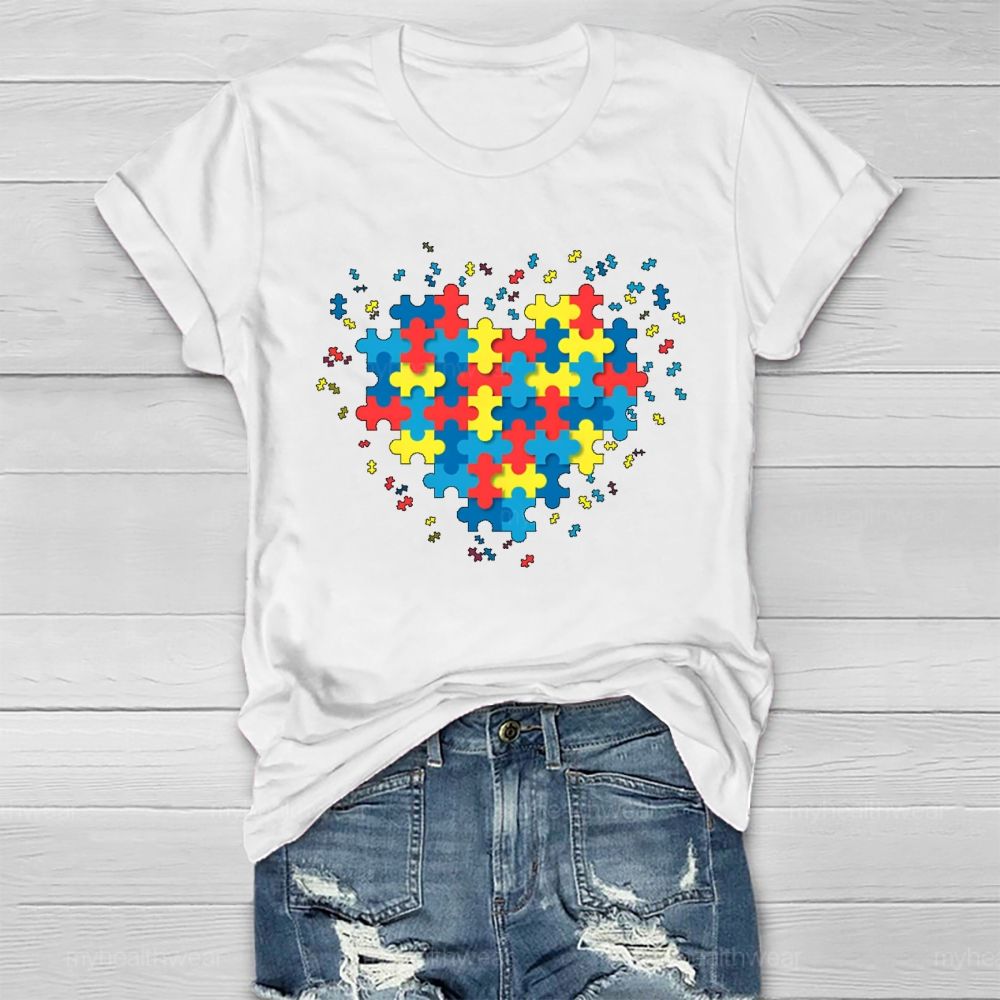 Puzzle Heart Autism Healthwear T-shirt