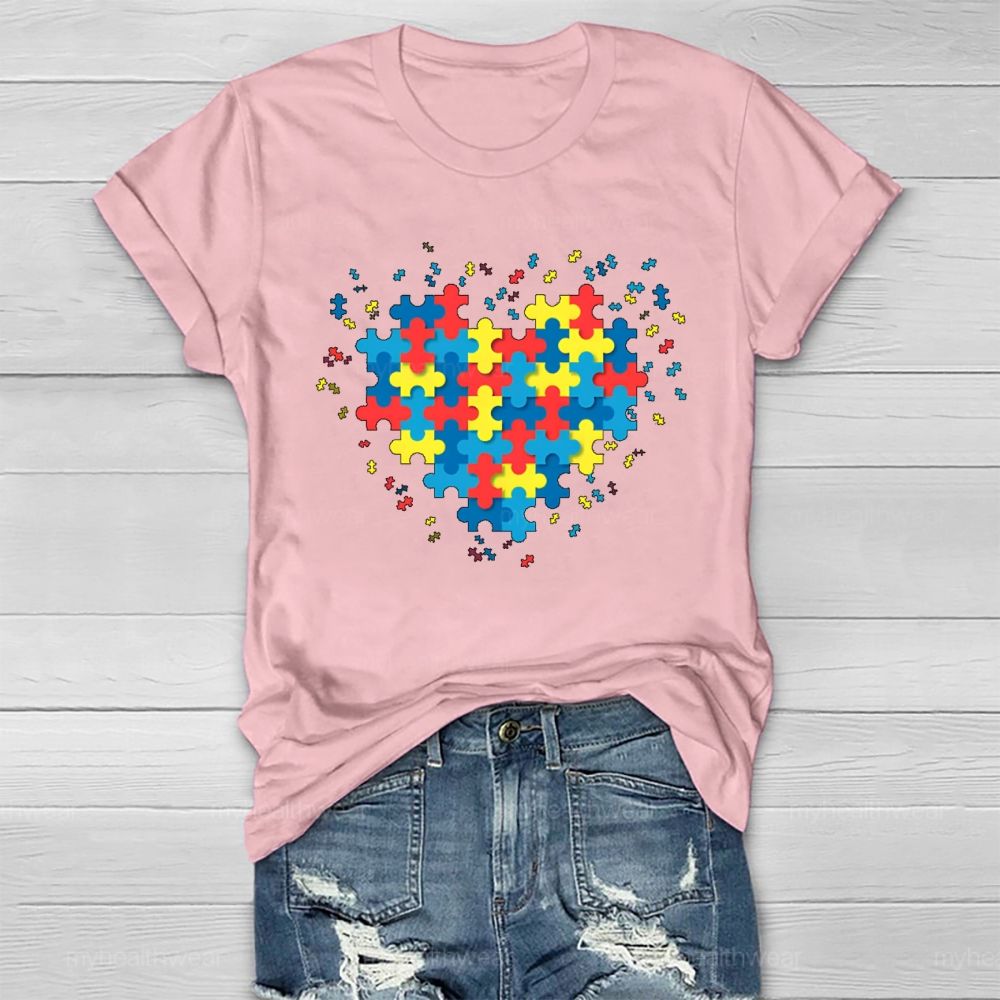 Puzzle Heart Autism Healthwear T-shirt