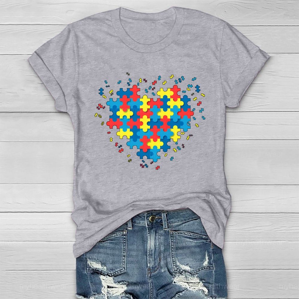 Puzzle Heart Autism Healthwear T-shirt