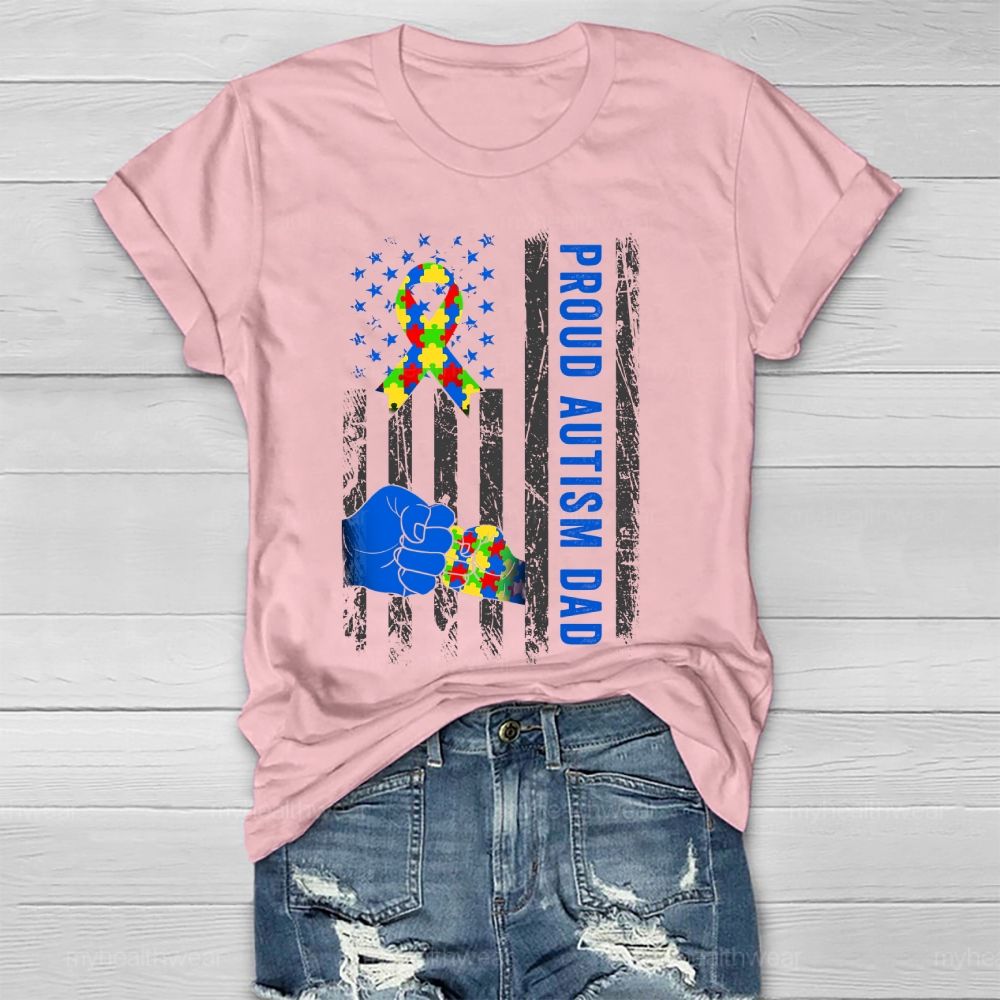 Proud Autism Dad  Healthwear T-shirt