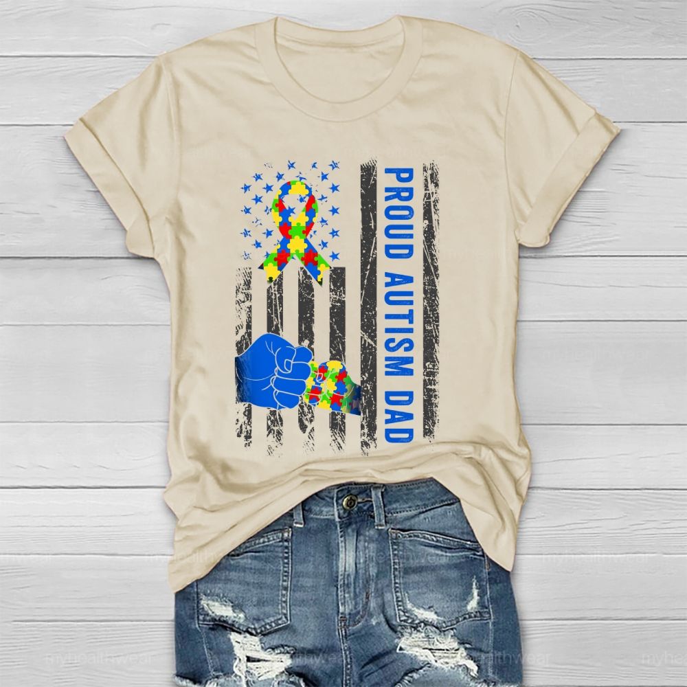 Proud Autism Dad  Healthwear T-shirt