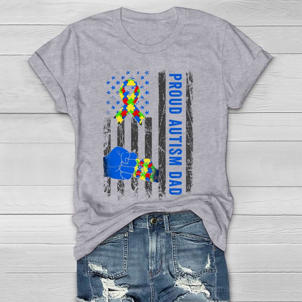 Proud Autism Dad  Healthwear T-shirt