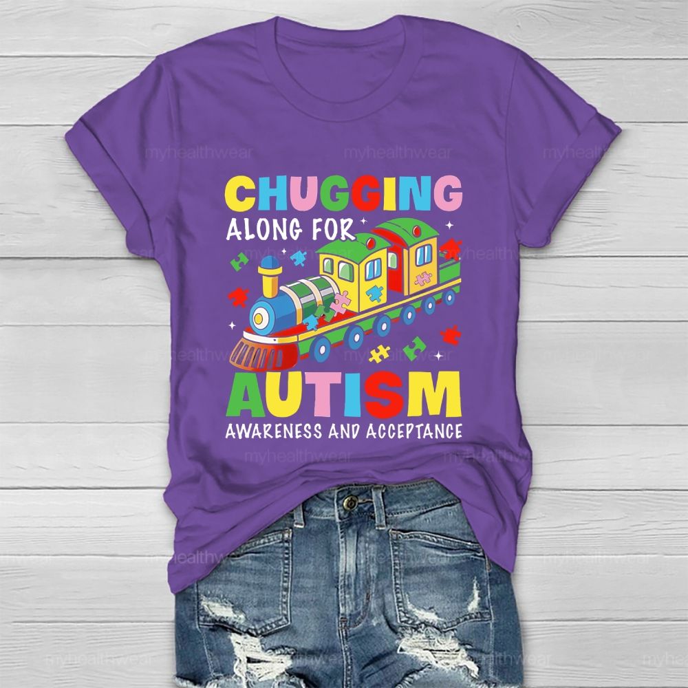 Chugging Along For Autism Awareness And Acceptance Healthwear T-shirt