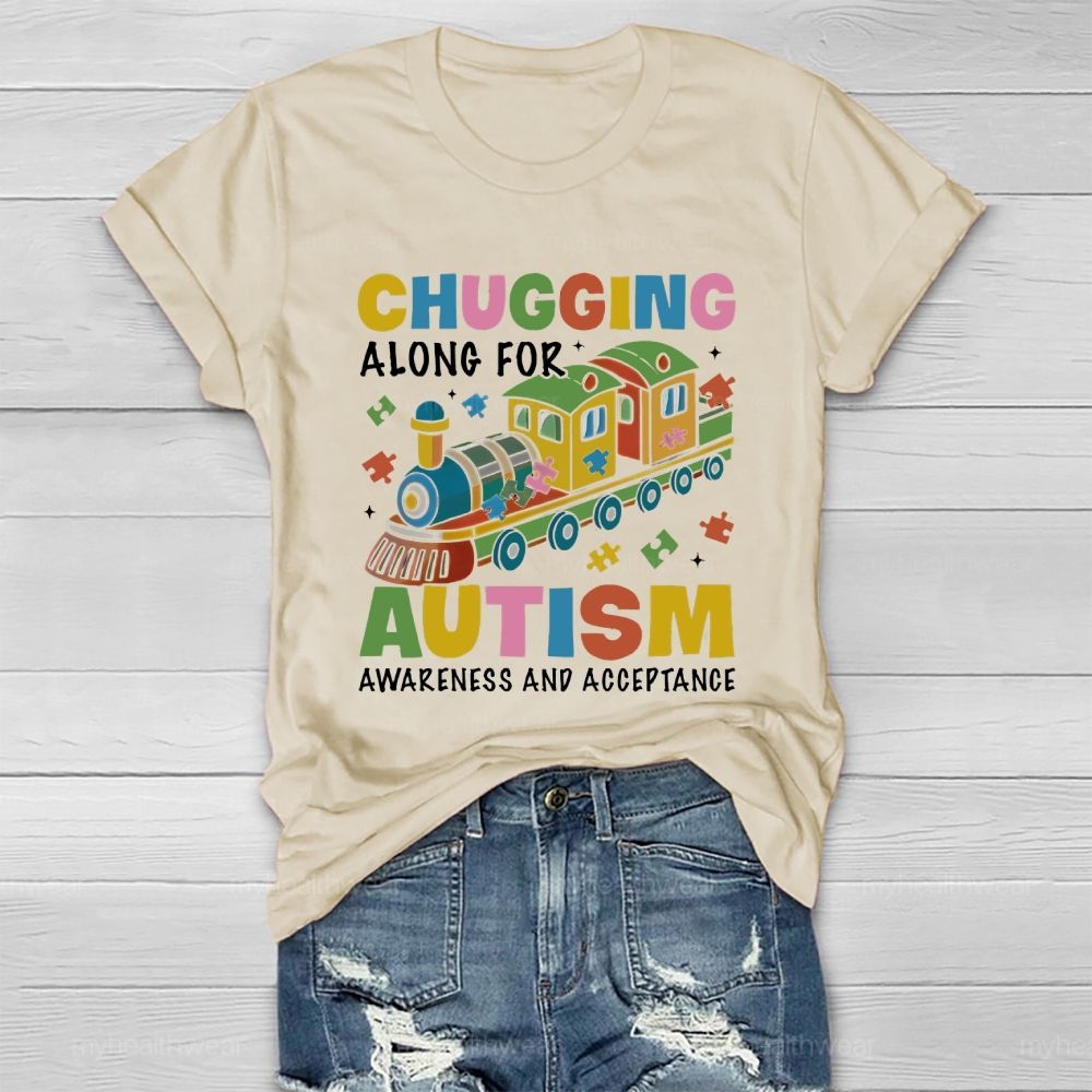 Chugging Along For Autism Awareness And Acceptance Healthwear T-shirt