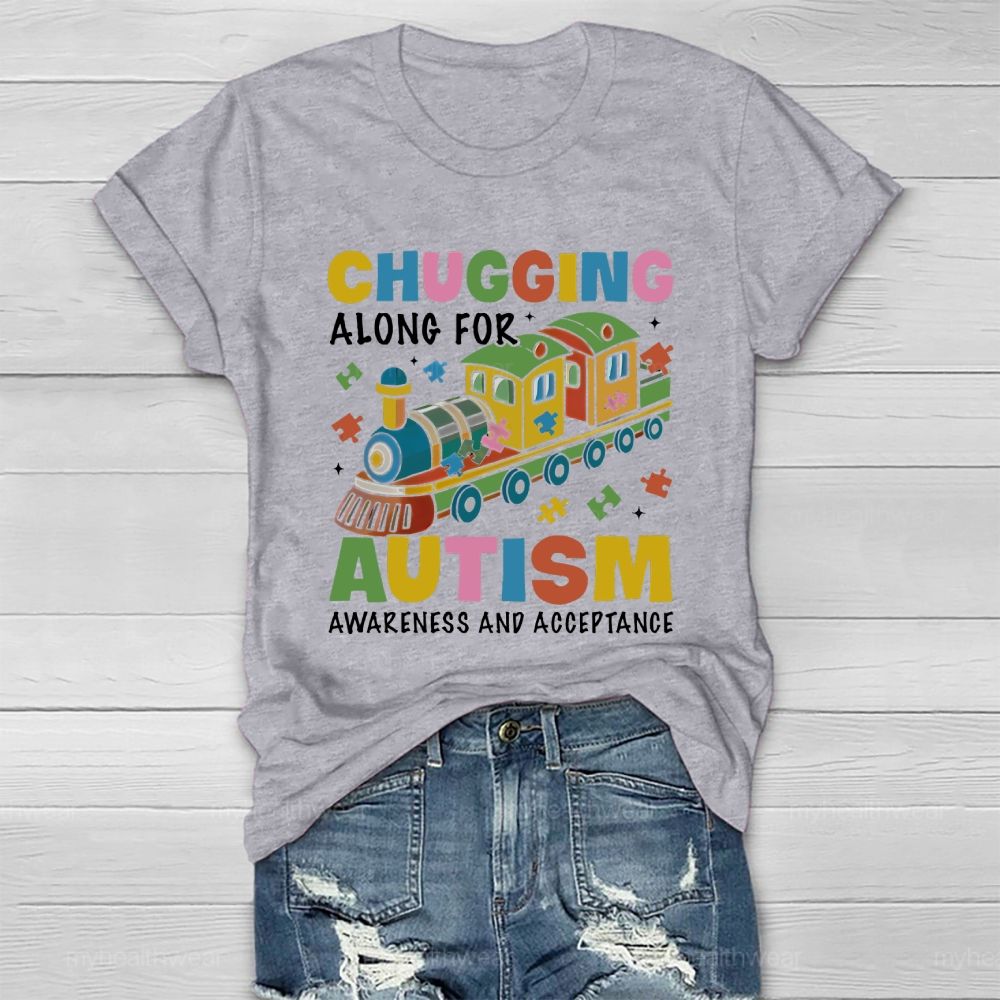 Chugging Along For Autism Awareness And Acceptance Healthwear T-shirt