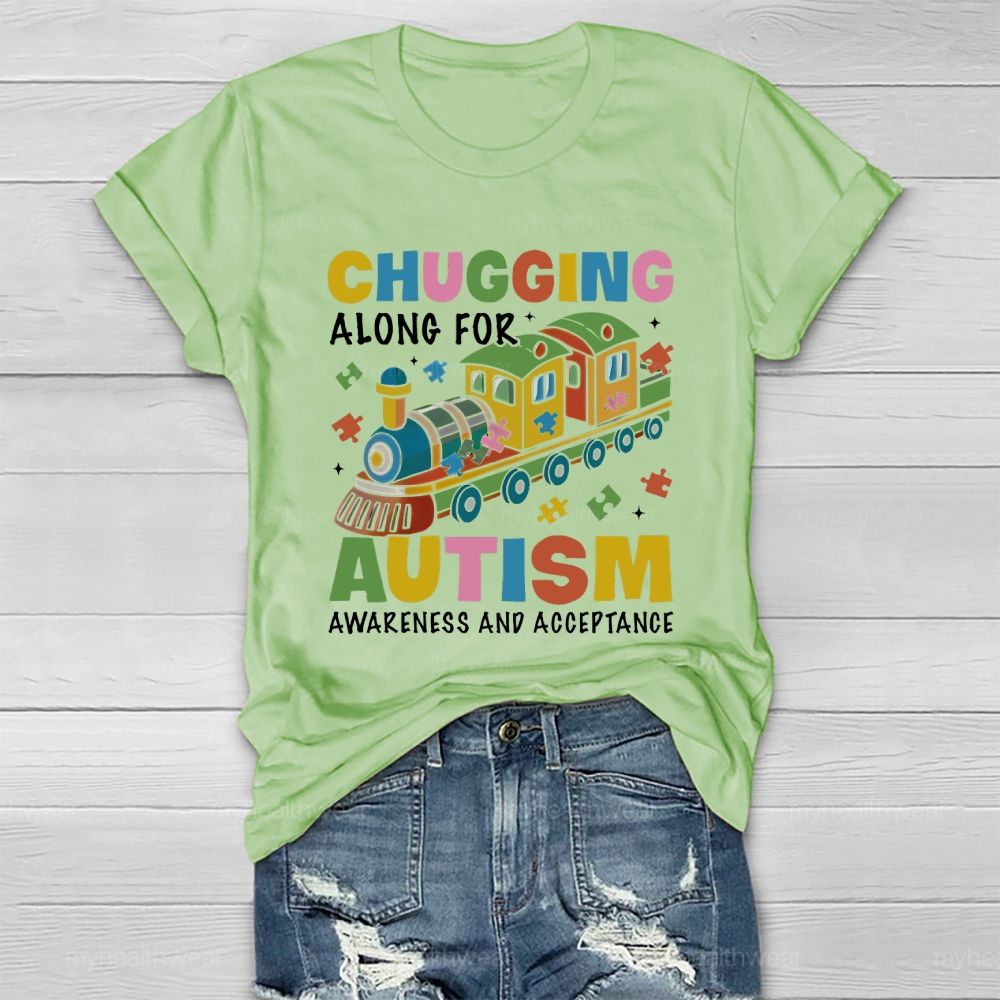 Chugging Along For Autism Awareness And Acceptance Healthwear T-shirt