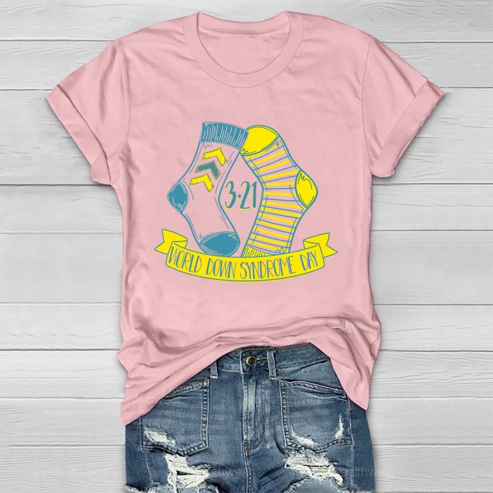 World Down Syndrome Day Socks  Healthwear T-shirt