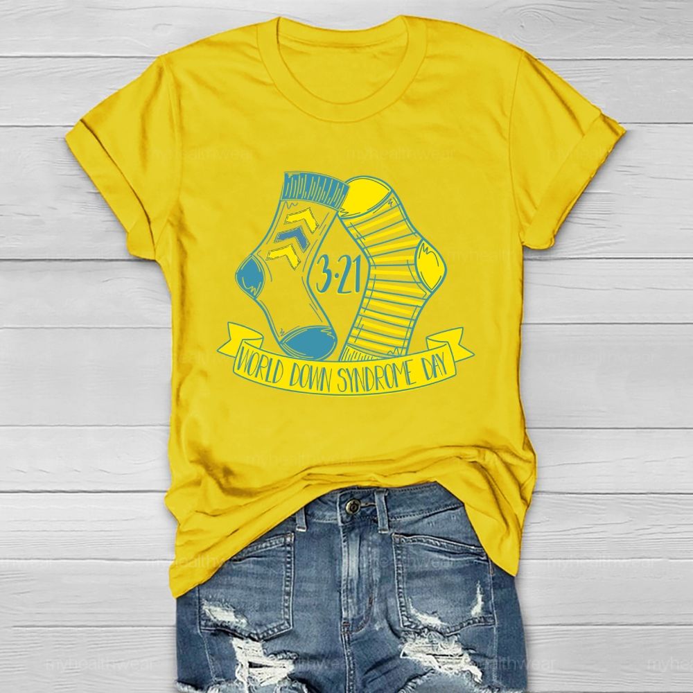 World Down Syndrome Day Socks  Healthwear T-shirt