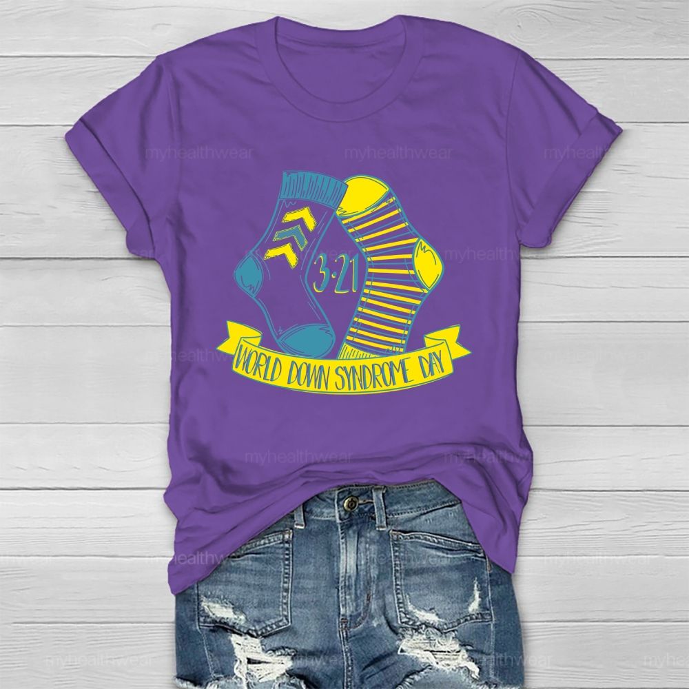 World Down Syndrome Day Socks  Healthwear T-shirt