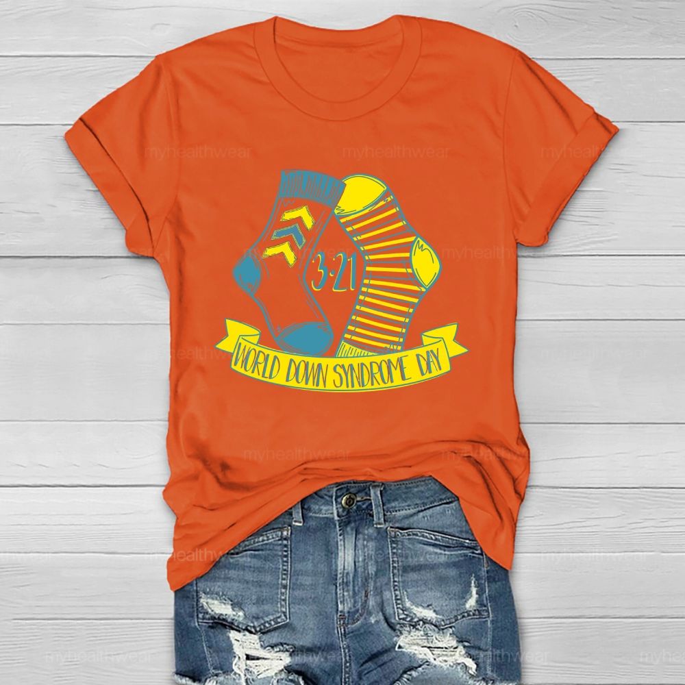 World Down Syndrome Day Socks  Healthwear T-shirt