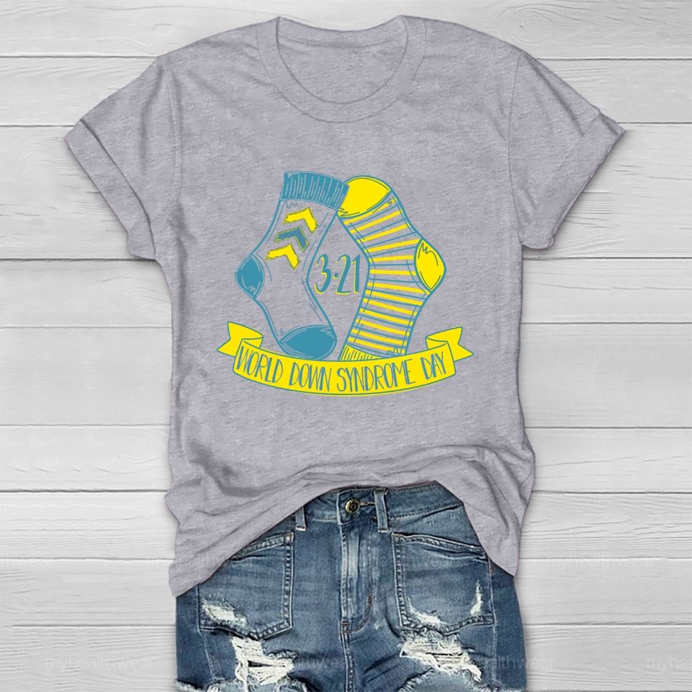World Down Syndrome Day Socks  Healthwear T-shirt