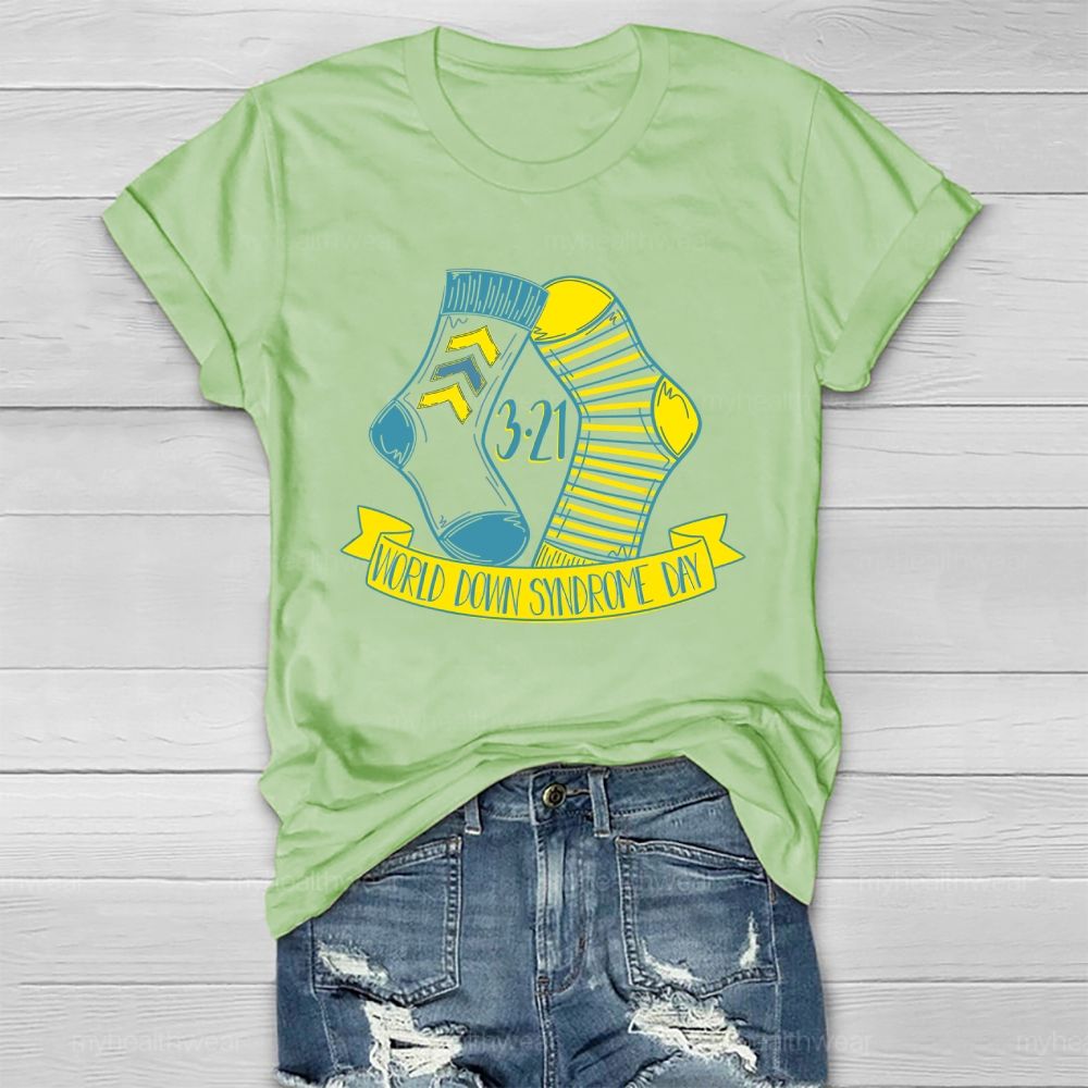 World Down Syndrome Day Socks  Healthwear T-shirt