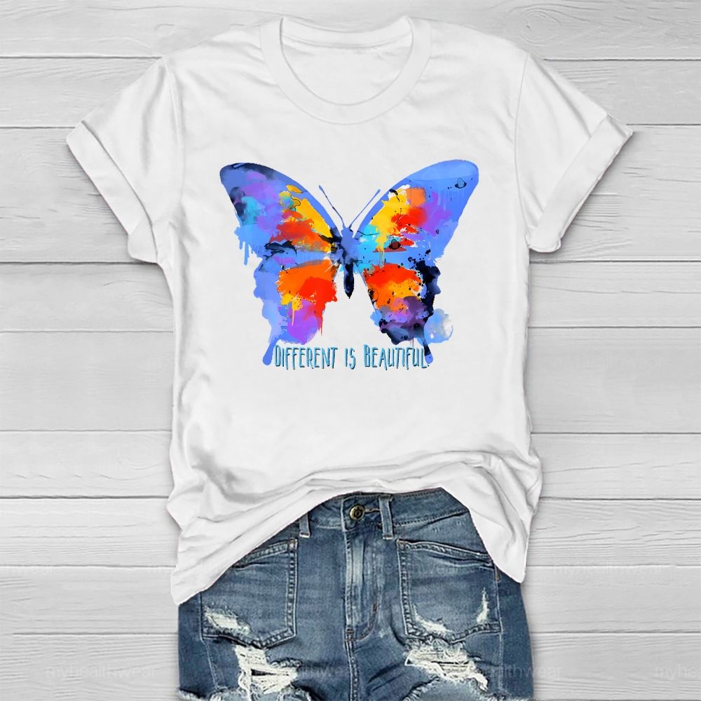 Different Is Beautiful Butterfly Healthwear T-shirt
