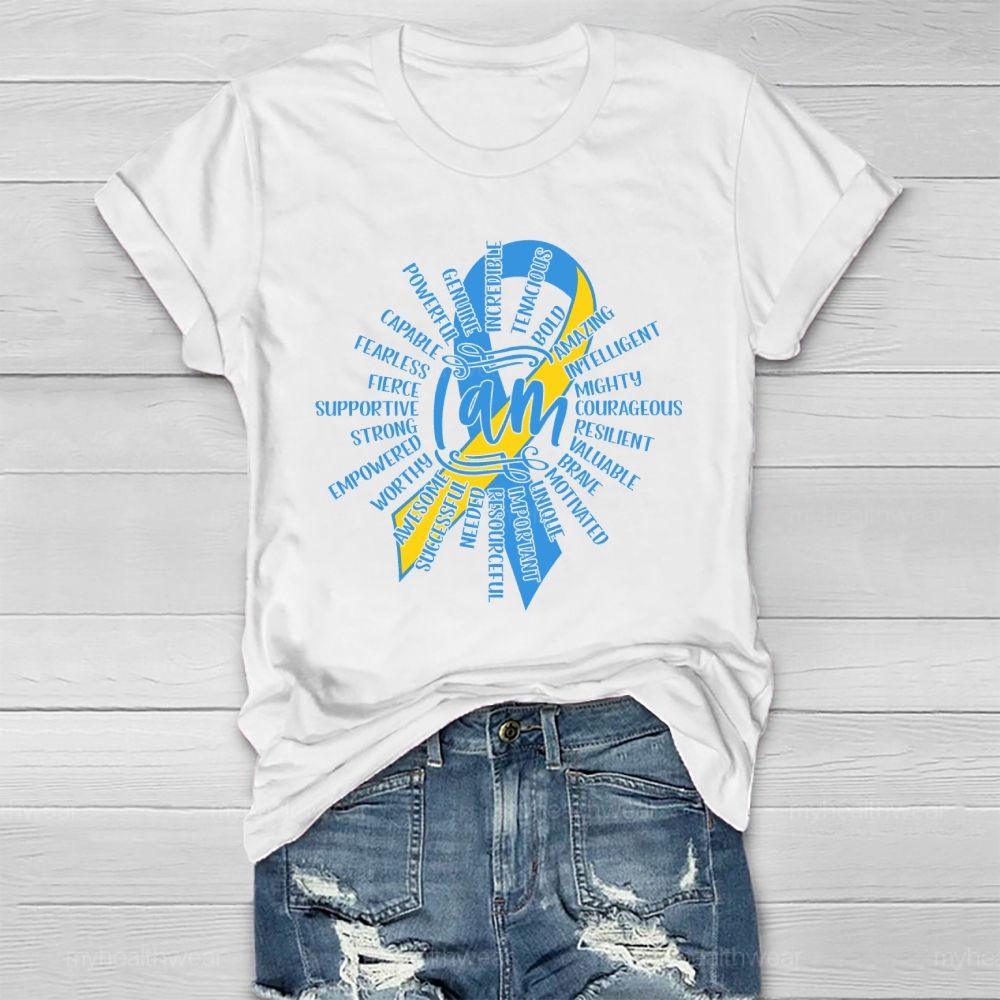 I Am Bold Powerful Down Syndrome Awareness Healthwear T-shirt