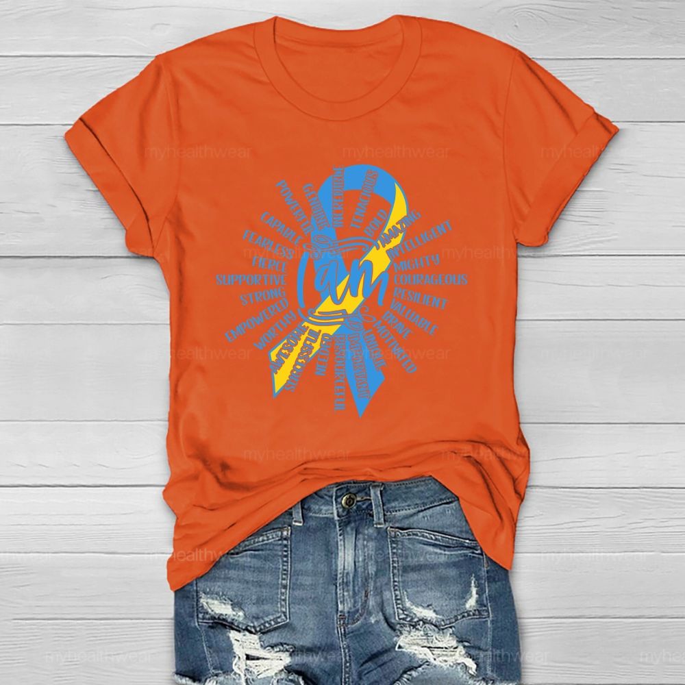 I Am Bold Powerful Down Syndrome Awareness Healthwear T-shirt