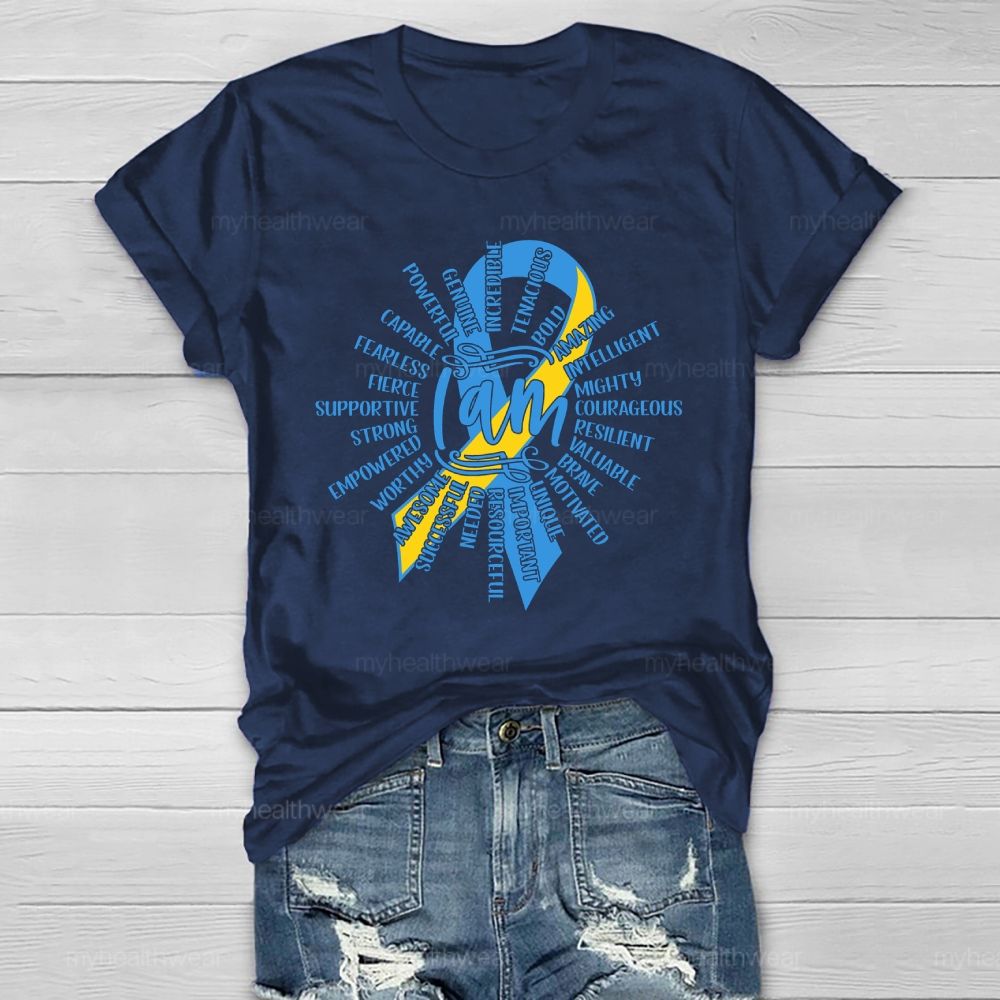 I Am Bold Powerful Down Syndrome Awareness Healthwear T-shirt