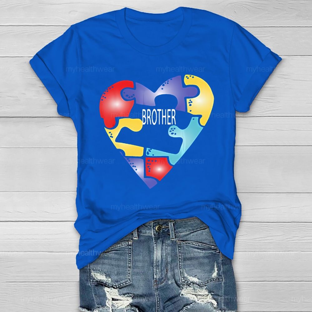 Autism Awareness Brother  Puzzle Healthwear T-shirt