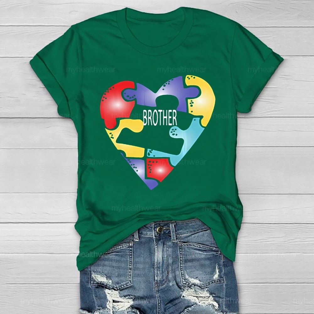 Autism Awareness Brother  Puzzle Healthwear T-shirt