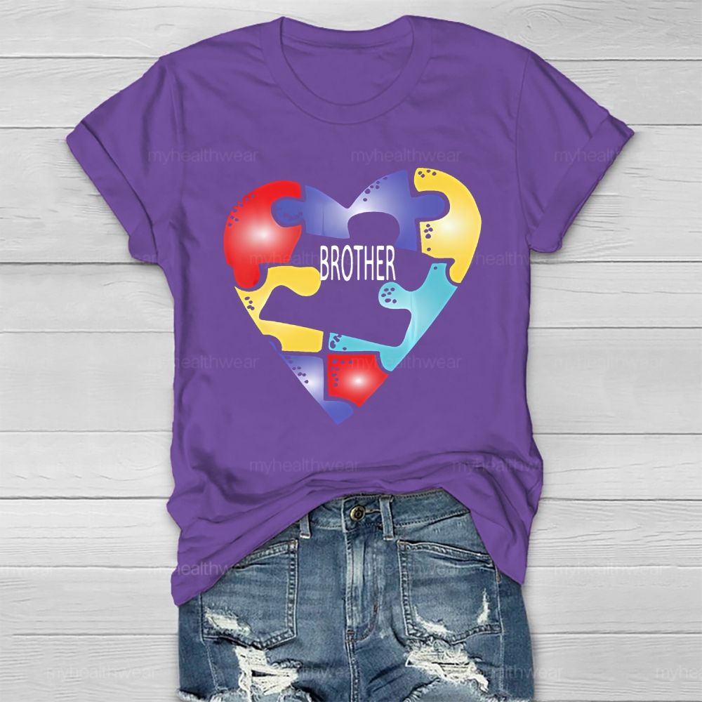 Autism Awareness Brother  Puzzle Healthwear T-shirt