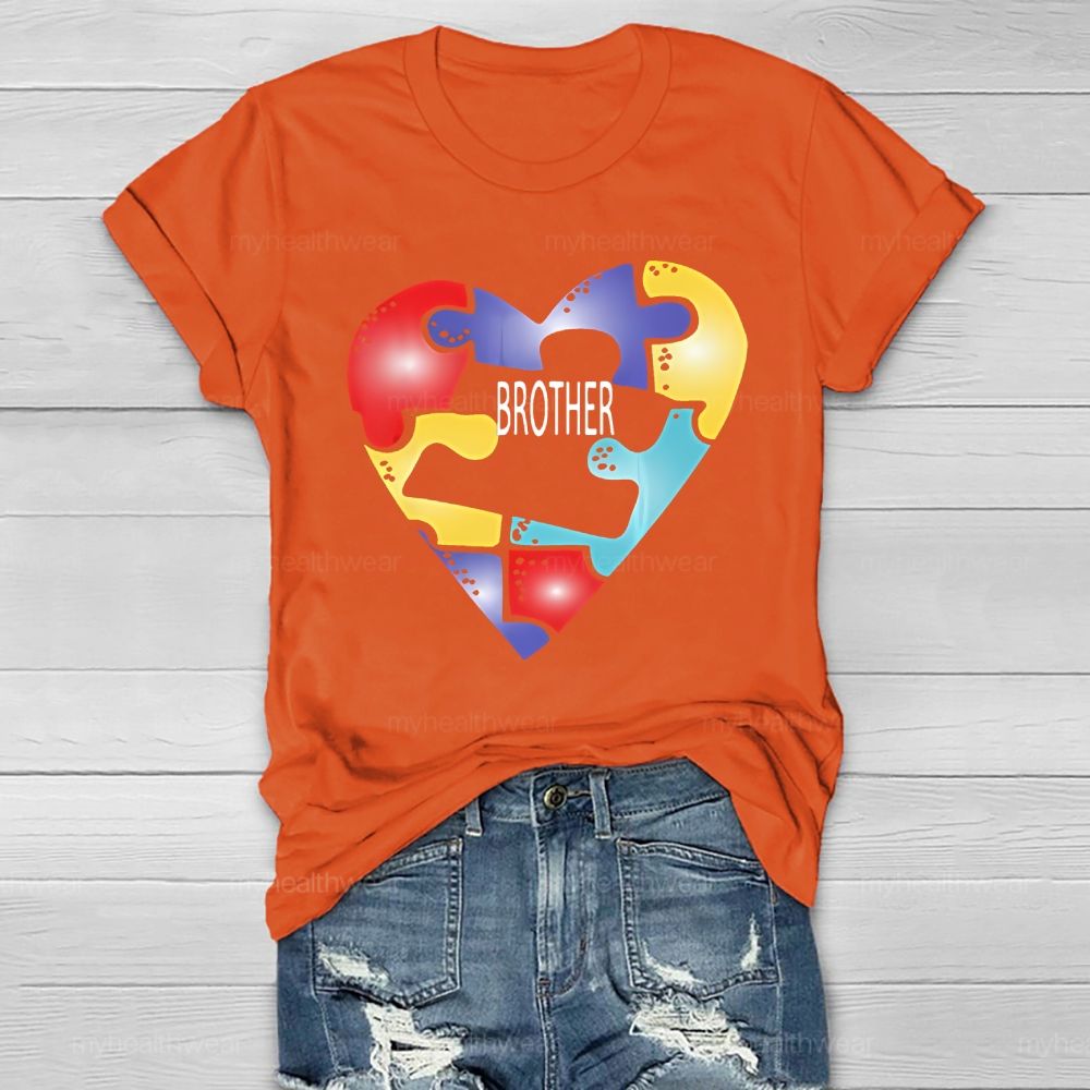 Autism Awareness Brother  Puzzle Healthwear T-shirt