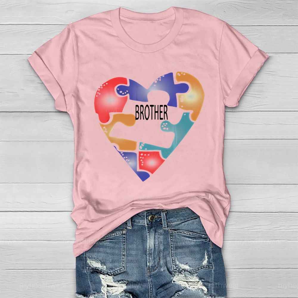 Autism Awareness Brother  Puzzle Healthwear T-shirt