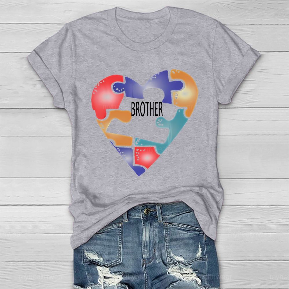 Autism Awareness Brother  Puzzle Healthwear T-shirt