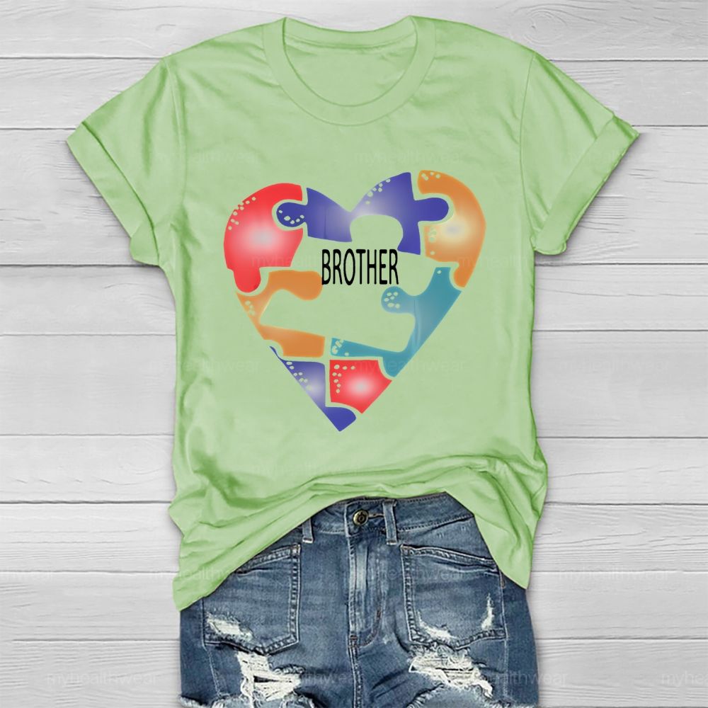 Autism Awareness Brother  Puzzle Healthwear T-shirt