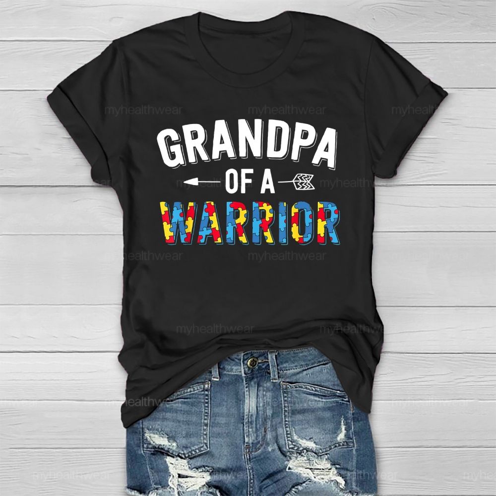 Grandpa Of A Warrior Healthwear T-shirt