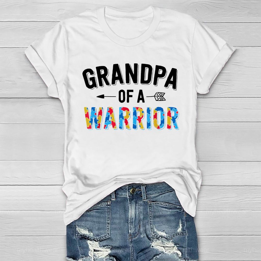 Grandpa Of A Warrior Healthwear T-shirt