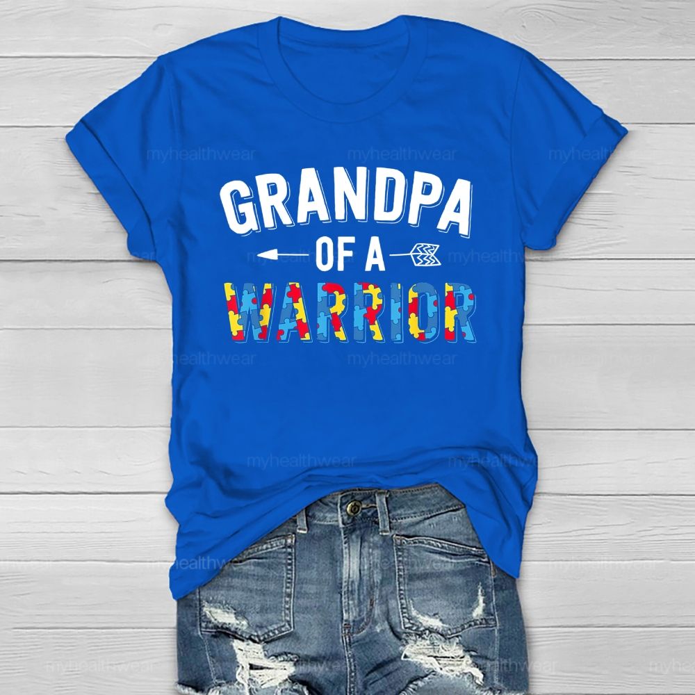 Grandpa Of A Warrior Healthwear T-shirt