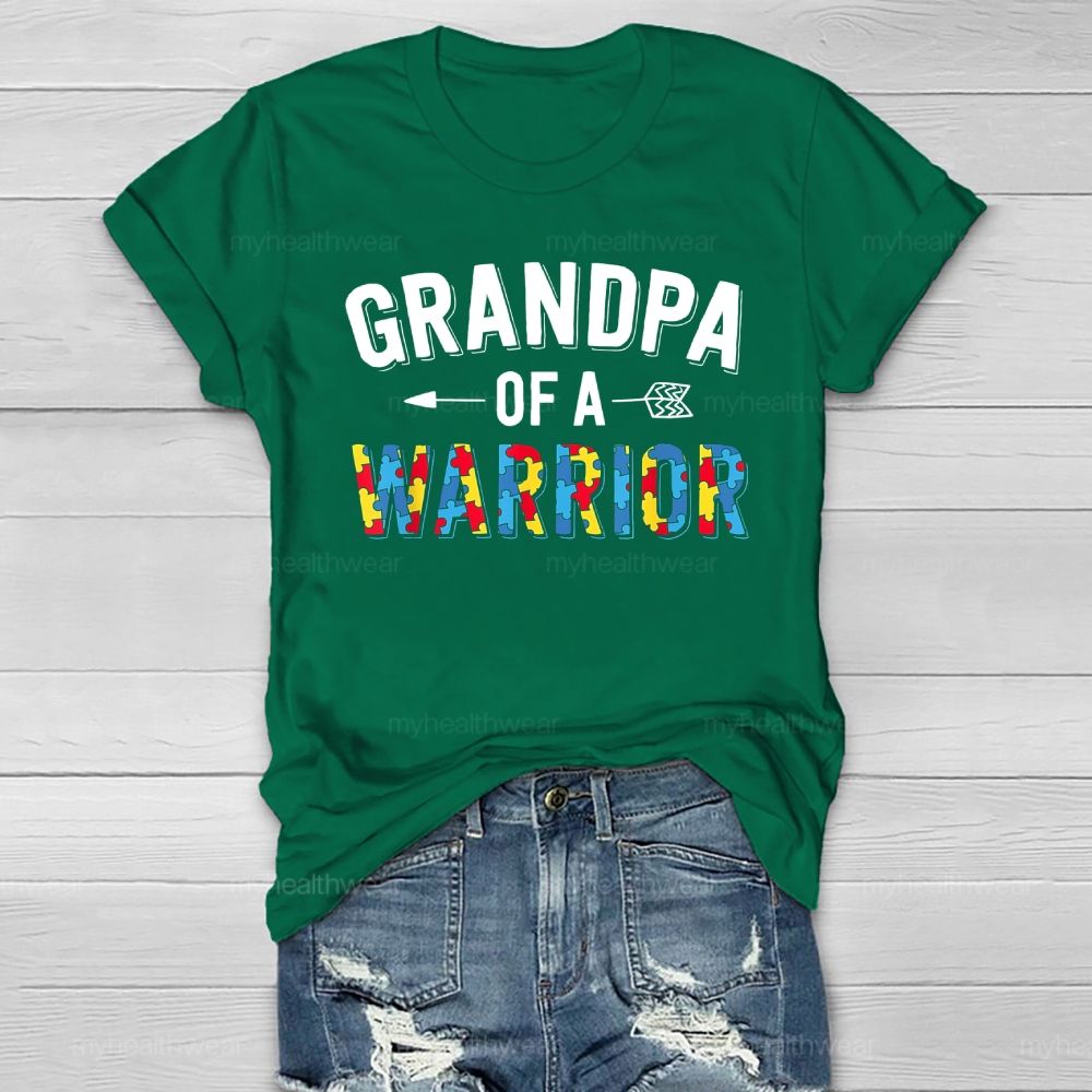 Grandpa Of A Warrior Healthwear T-shirt