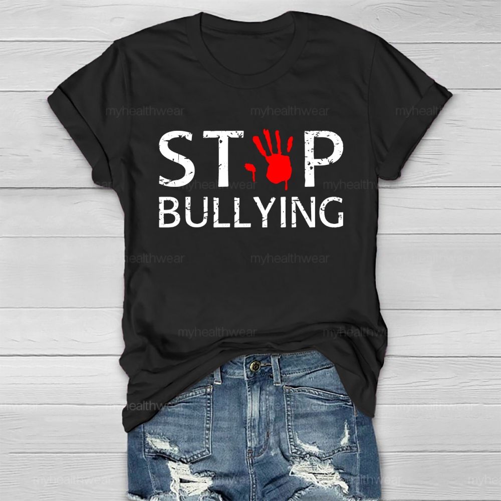 Stop Bullying Handprint Healthwear T-shirt