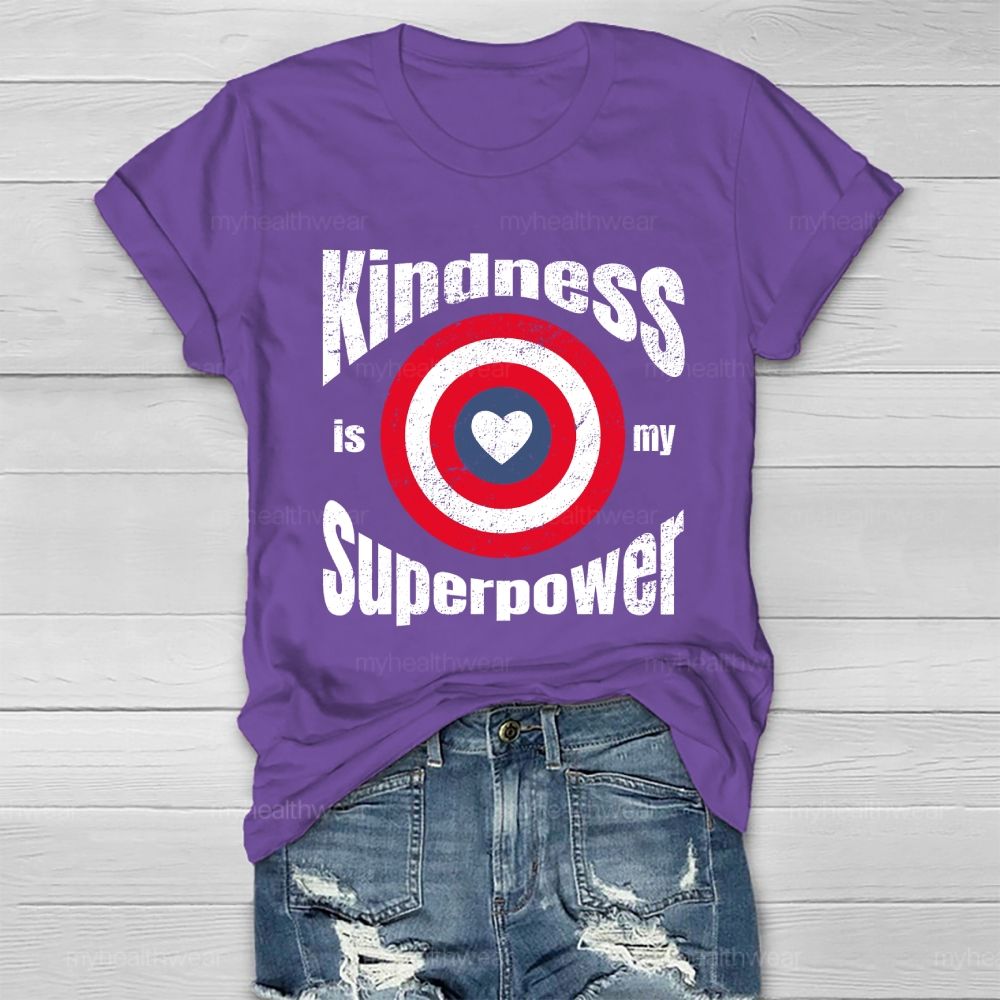Kindness Is My Superpower Shield Healthwear T-shirt