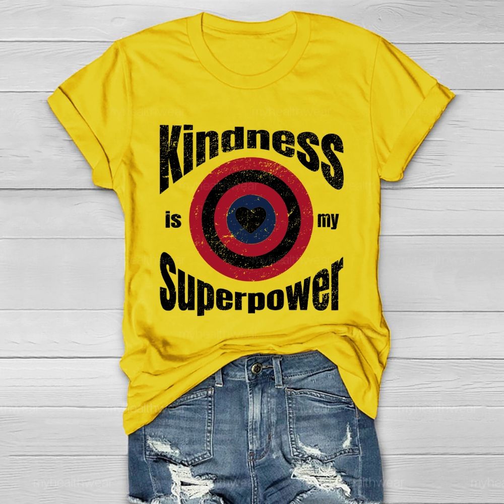Kindness Is My Superpower Shield Healthwear T-shirt