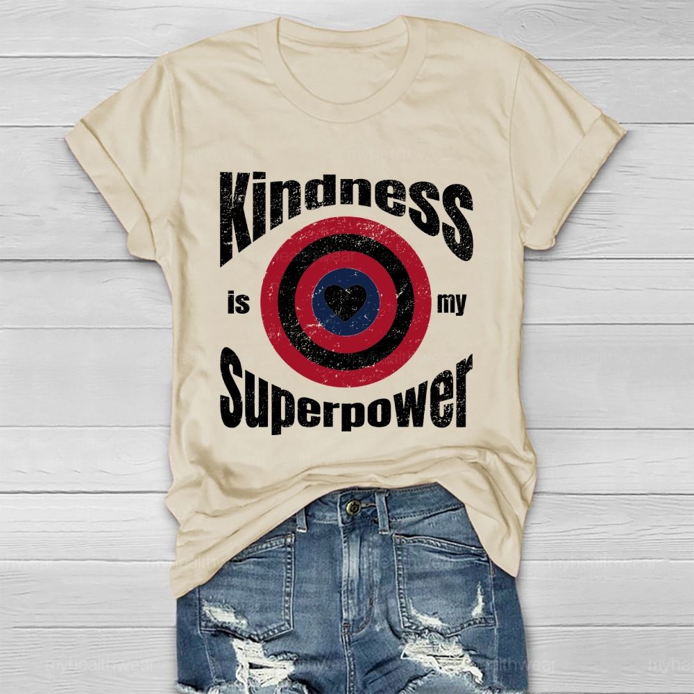 Kindness Is My Superpower Shield Healthwear T-shirt