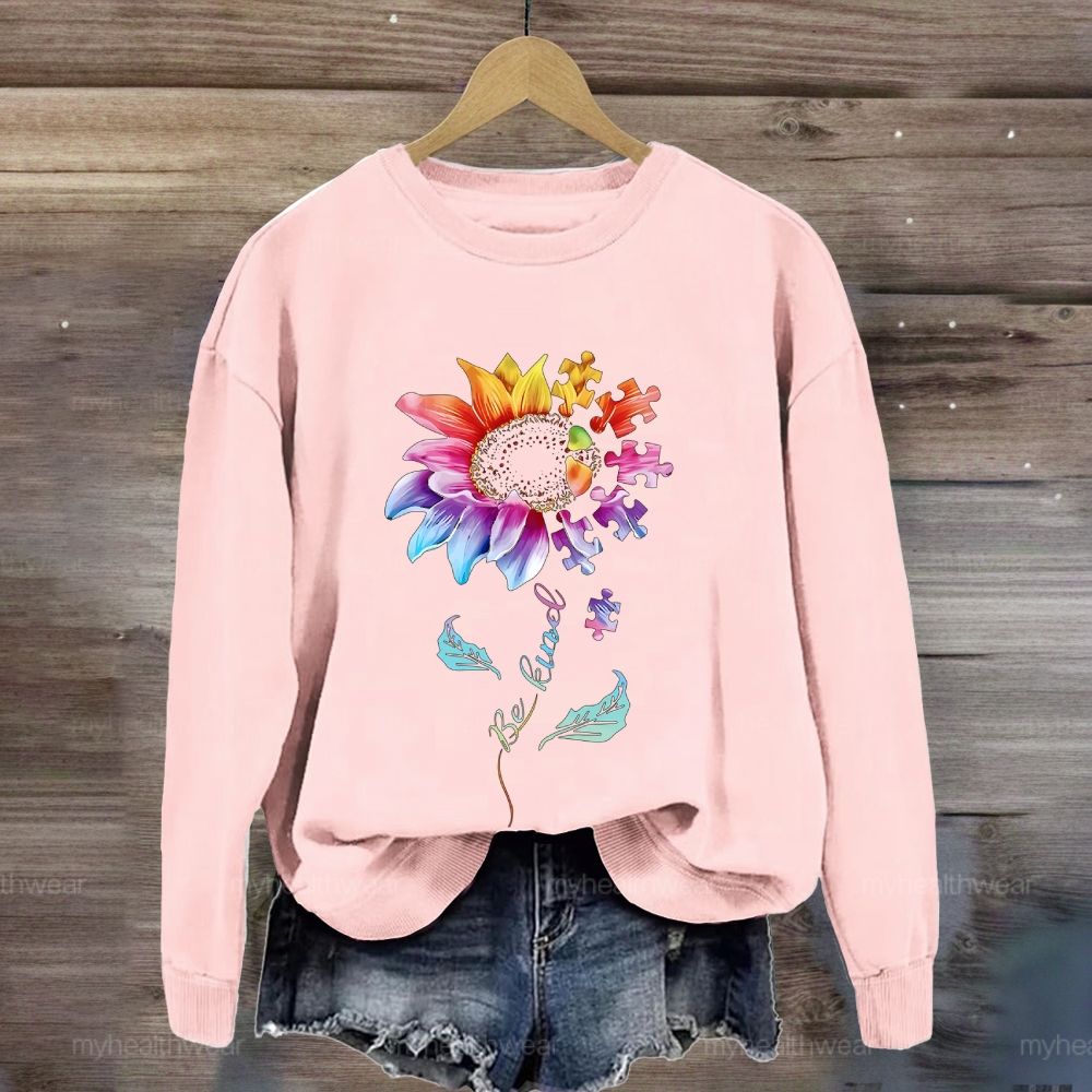 Be Kind Sunflower Puzzle Sweatshirt