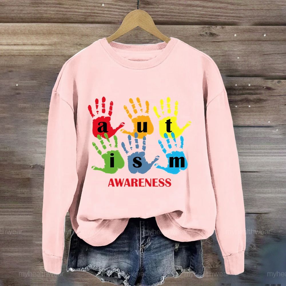 Autism Awareness Handprint  Sweatshirt