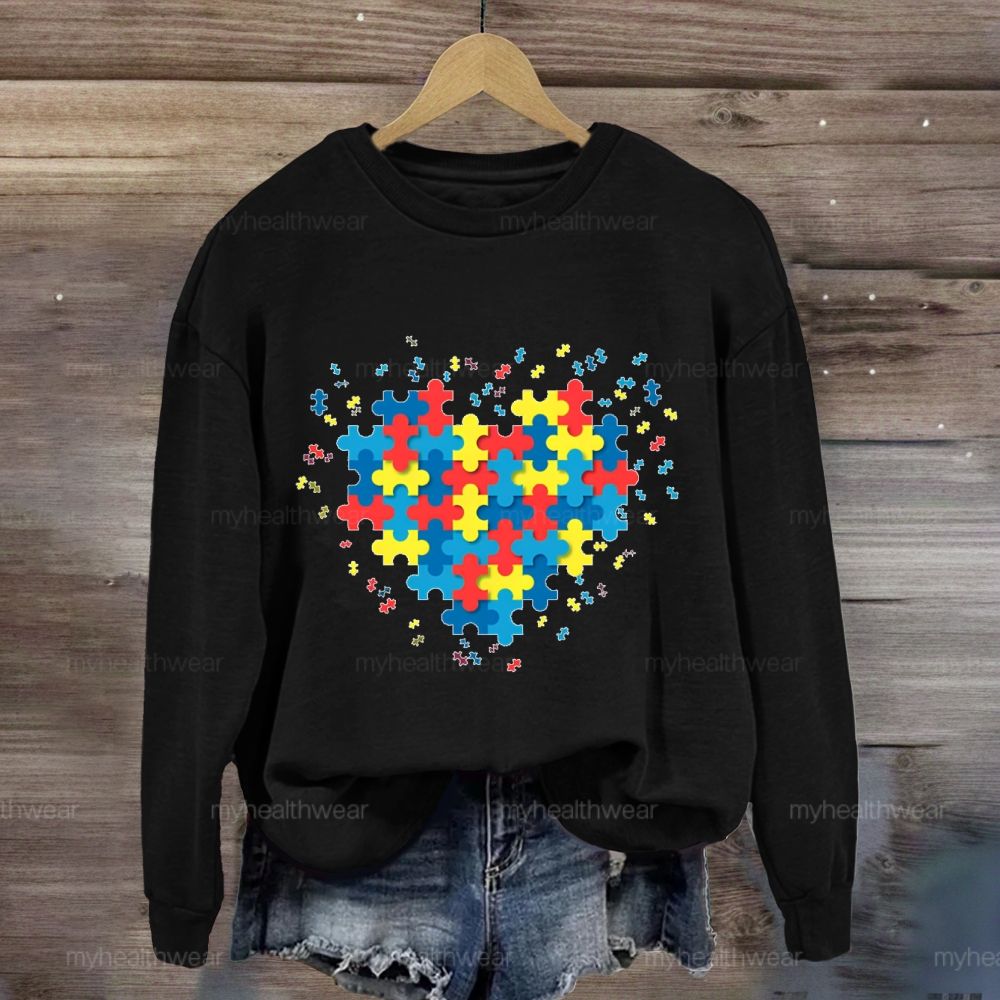 Puzzle Heart Autism Sweatshirt