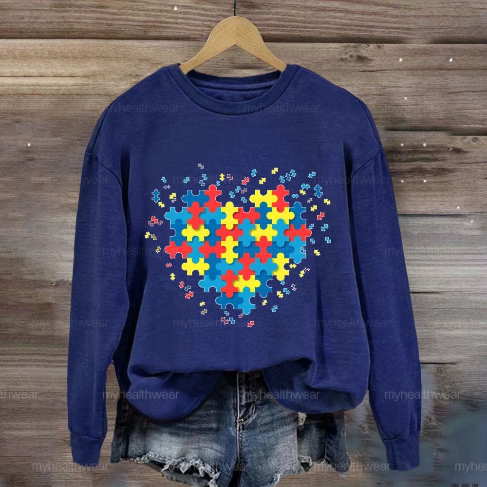 Puzzle Heart Autism Sweatshirt