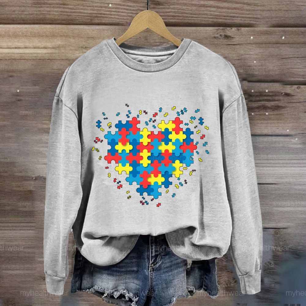 Puzzle Heart Autism Sweatshirt
