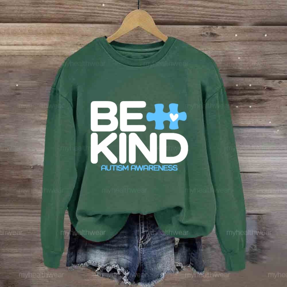 Be Kind Autism Awareness Puzzle Sweatshirt