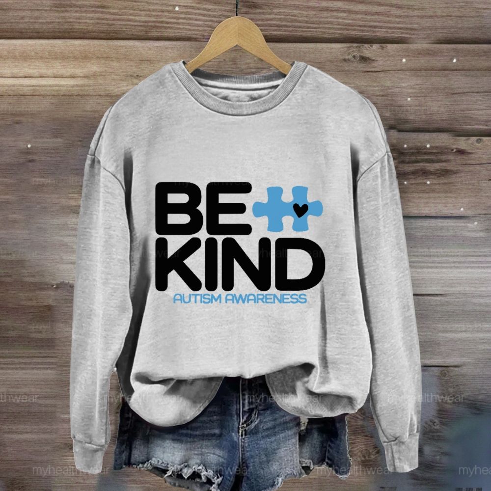 Be Kind Autism Awareness Puzzle Sweatshirt