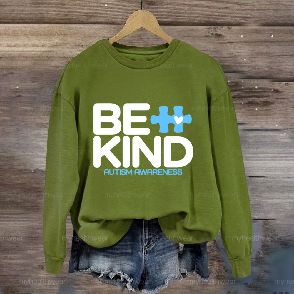 Be Kind Autism Awareness Puzzle Sweatshirt