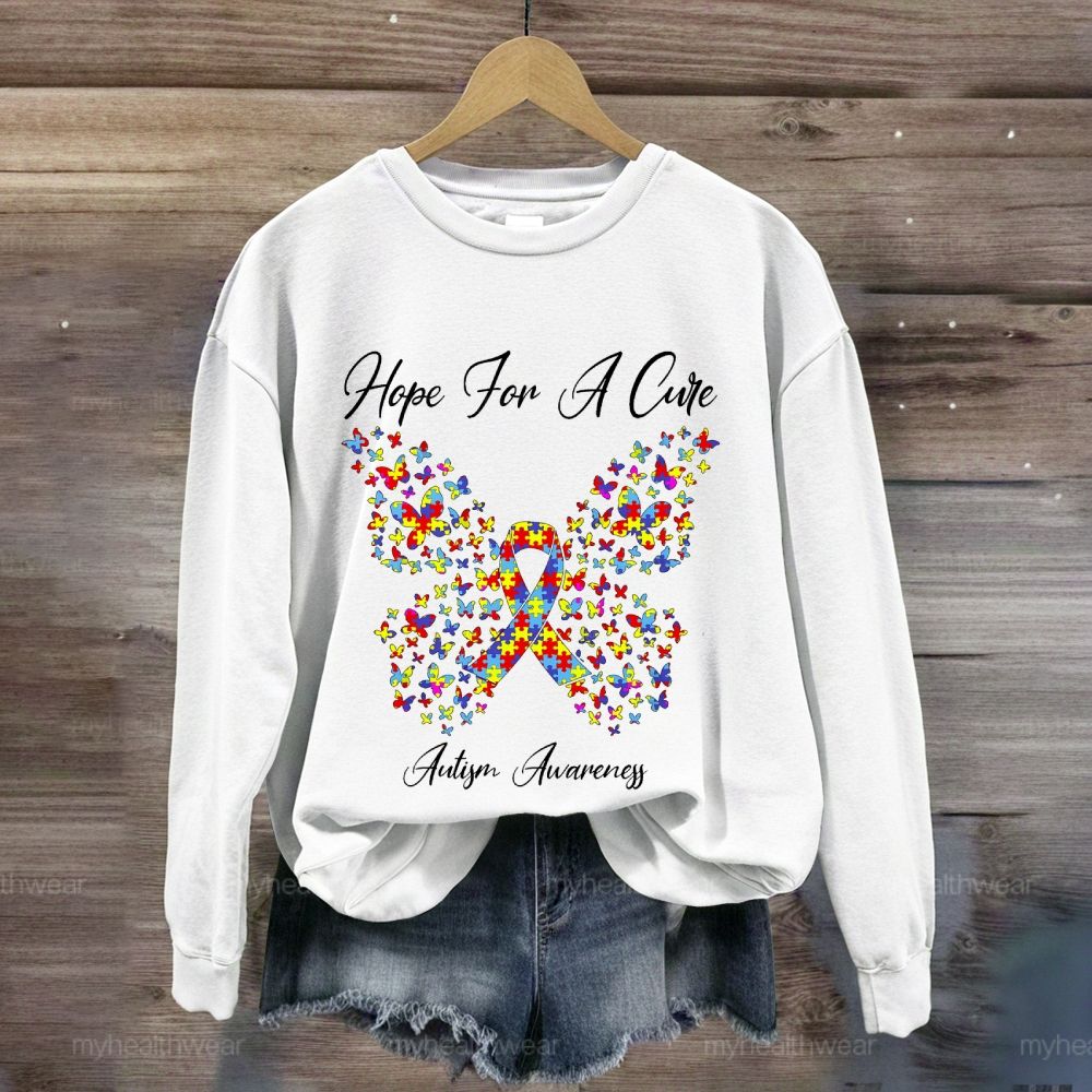 Hope For A Cure Autism Awareness Sweatshirt