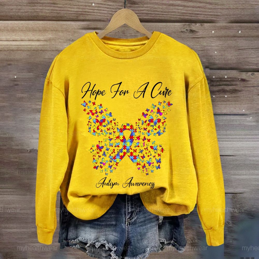 Hope For A Cure Autism Awareness Sweatshirt