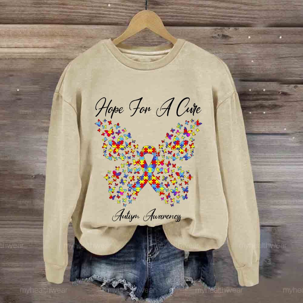 Hope For A Cure Autism Awareness Sweatshirt