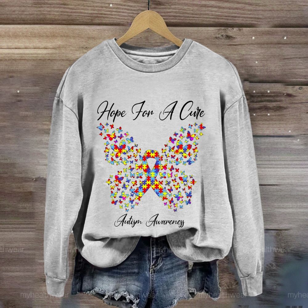 Hope For A Cure Autism Awareness Sweatshirt