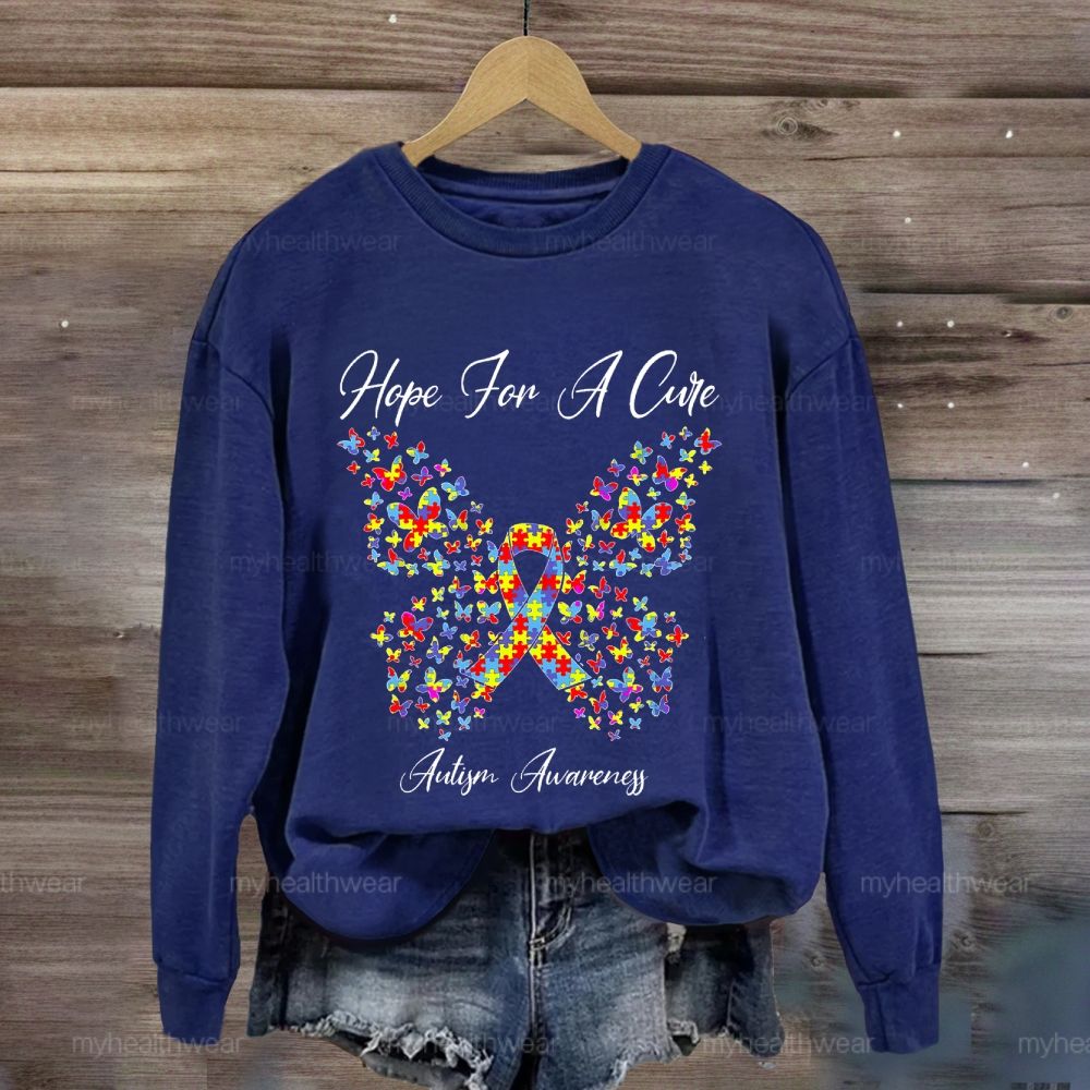 Hope For A Cure Autism Awareness Sweatshirt